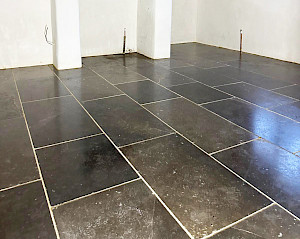 lime-based stone flooring